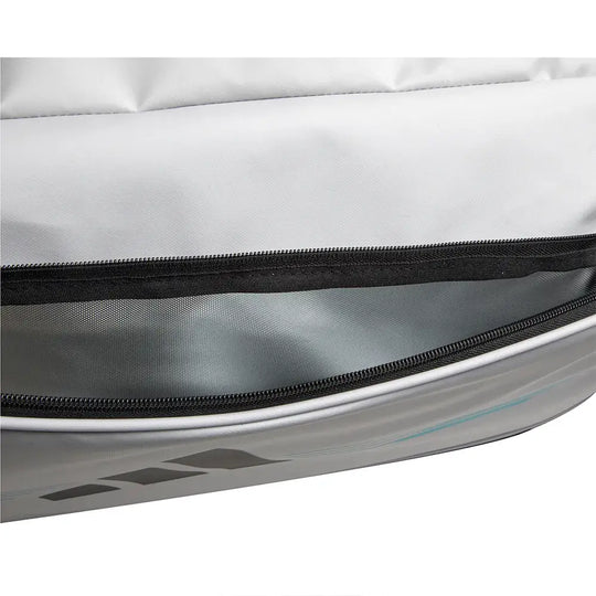 paletero adidas blanco roto para pádel con capacidad para 4 palas y ropa