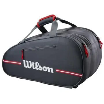 raquetero wilson team negro ligero y resistente para juego de pádel
