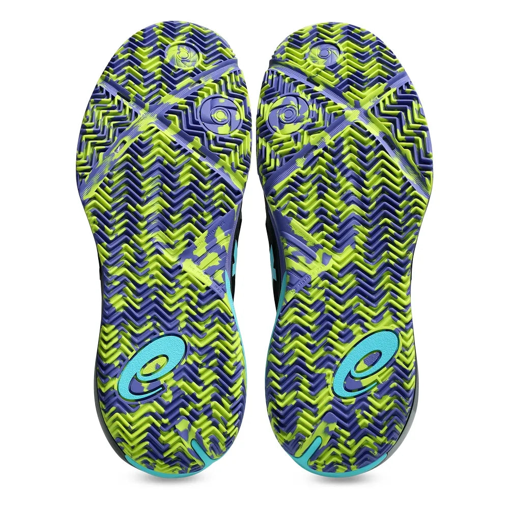 asics padel resolution x con mediasuela doble y suela especializada
