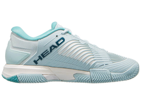 tenis head revolt pro 4.0 mujer clay en tonos aqua con diseño profesional