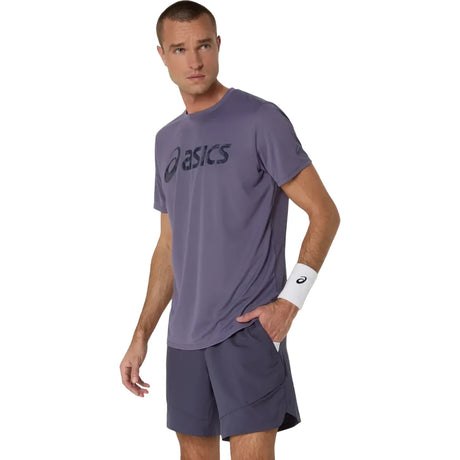 ropa deportiva masculina asics match seasonal color morado oscuro