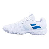zapatillas babolat padel mujer color blanco con tecnología kprsx y diseño ligero