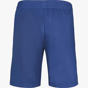 short babolat play azul con logotipo reflectante y corte deportivo