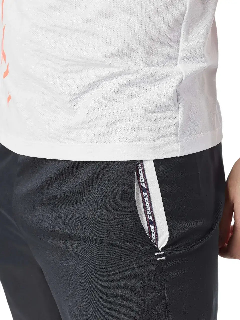 short deportivo negro babolat hombre con cordón ajustable y logo lateral