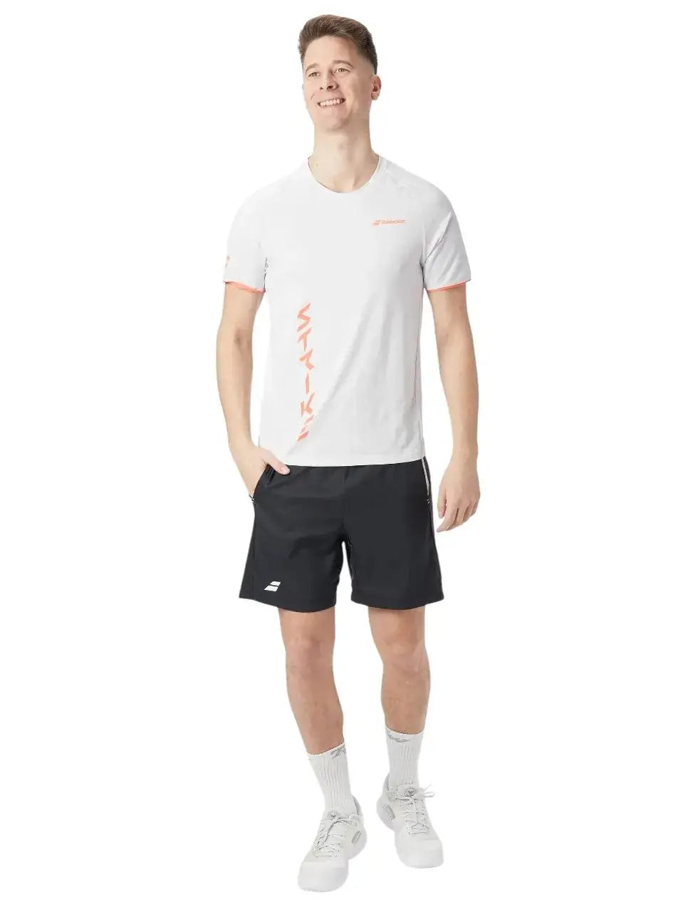 pantalón corto babolat negro transpirable para deportes al aire libre