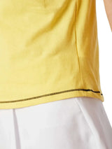 babolat cotton tank mujer amarilla con costuras negras visibles