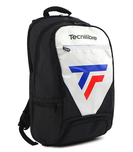 mochila tecnifibre tour endurance negra con gran compartimento central y bolsillos laterales