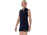 top deportivo mujer asics azul marino sin mangas ideal para pádel