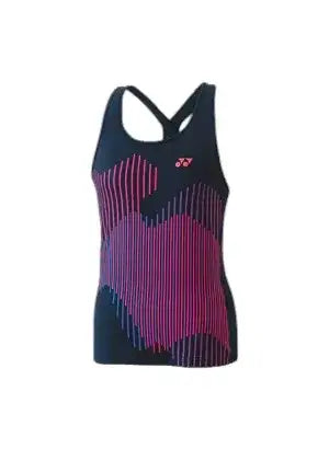 top yonex mujer sin mangas azul marino diseño racerback deportivo