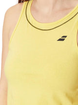 top babolat amarillo sin mangas mujer ideal para entrenar y calentar