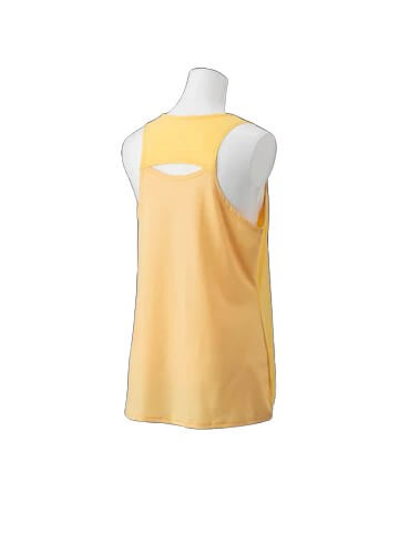 top deportivo yonex amarillo para mujer jugadora de pádel