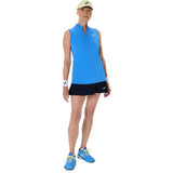 prenda deportiva para pádel mujer asics azul cuello abierto sin mangas