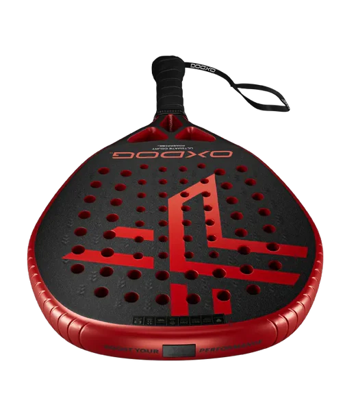 raqueta padel oxdog ultimate court diseño en rojo con núcleo eva