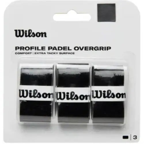 set 3 overgrips wilson profile padel ultradelgado y elástico