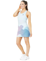 vestido deportivo yonex para mujer en color celeste con estampado