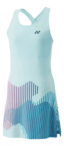 vestido yonex para padel mujer diseño racerback y estampado azul