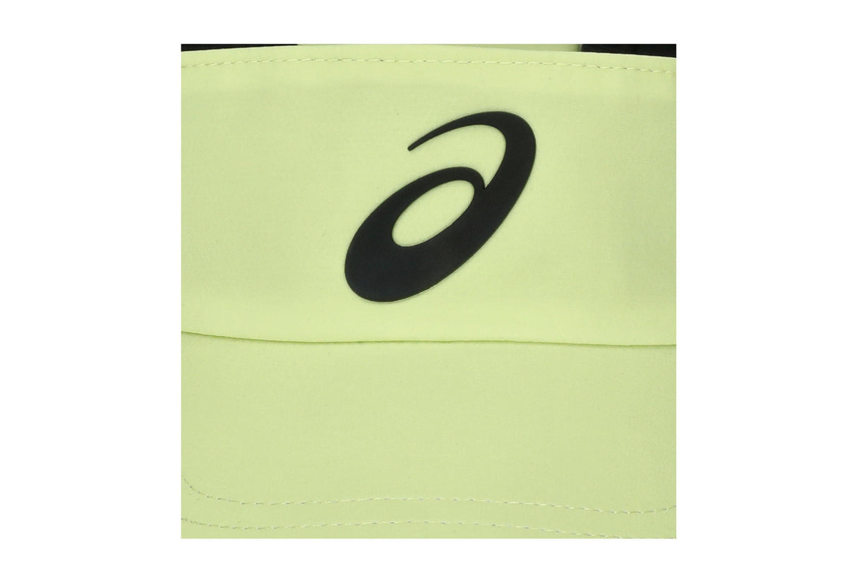 visera deportiva asics amarillo fosforescente con diseño transpirable