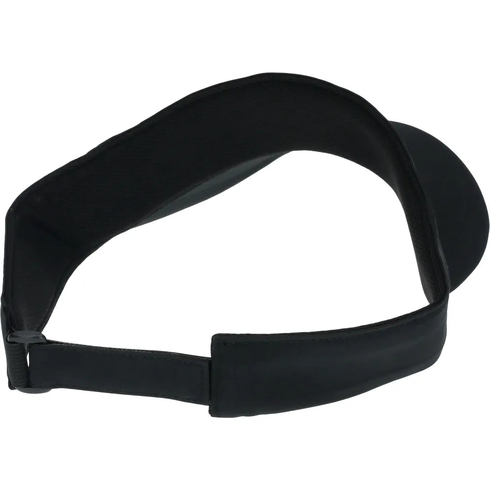 visera negra asics con banda absorbente y ajuste trasero cómodo