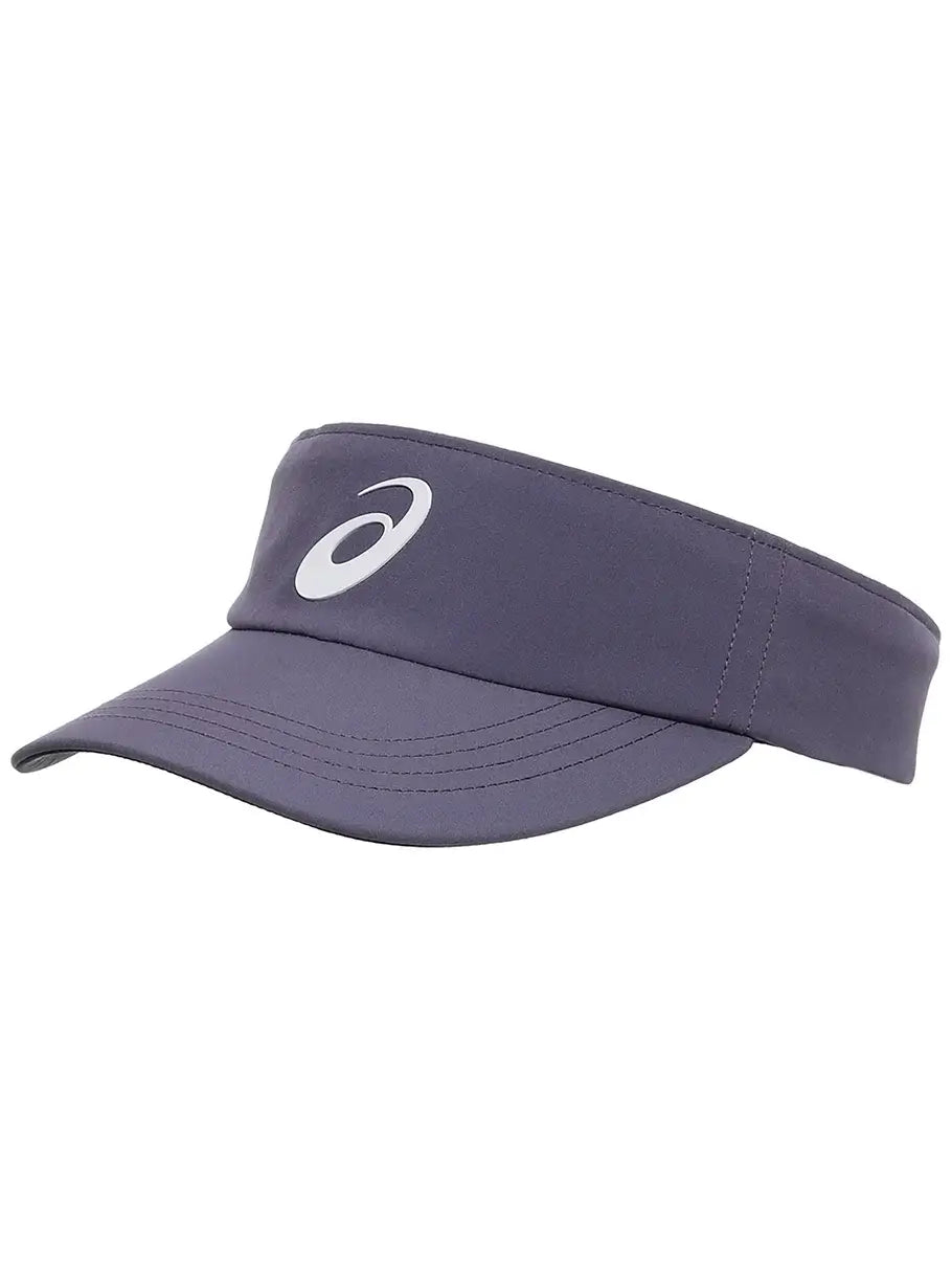 visera asics color gris con visera curva ideal para deportes padel