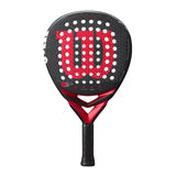 pala de pádel wilson bela v3 2025 diseño negro con detalles rojos