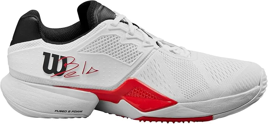 tenis wilson bela tour blanco rojo negro para pádel profesional