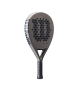 pala padel wilson carbon force negra con grip absorbente y cuerda desmontable