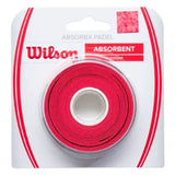 overgrip wilson absorbent rojo para pala de padel con textura antideslizante