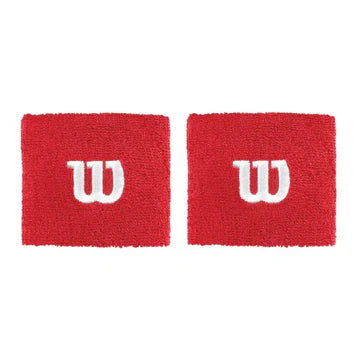 muñequeras rojas Wilson para deportes de raqueta y alto rendimiento