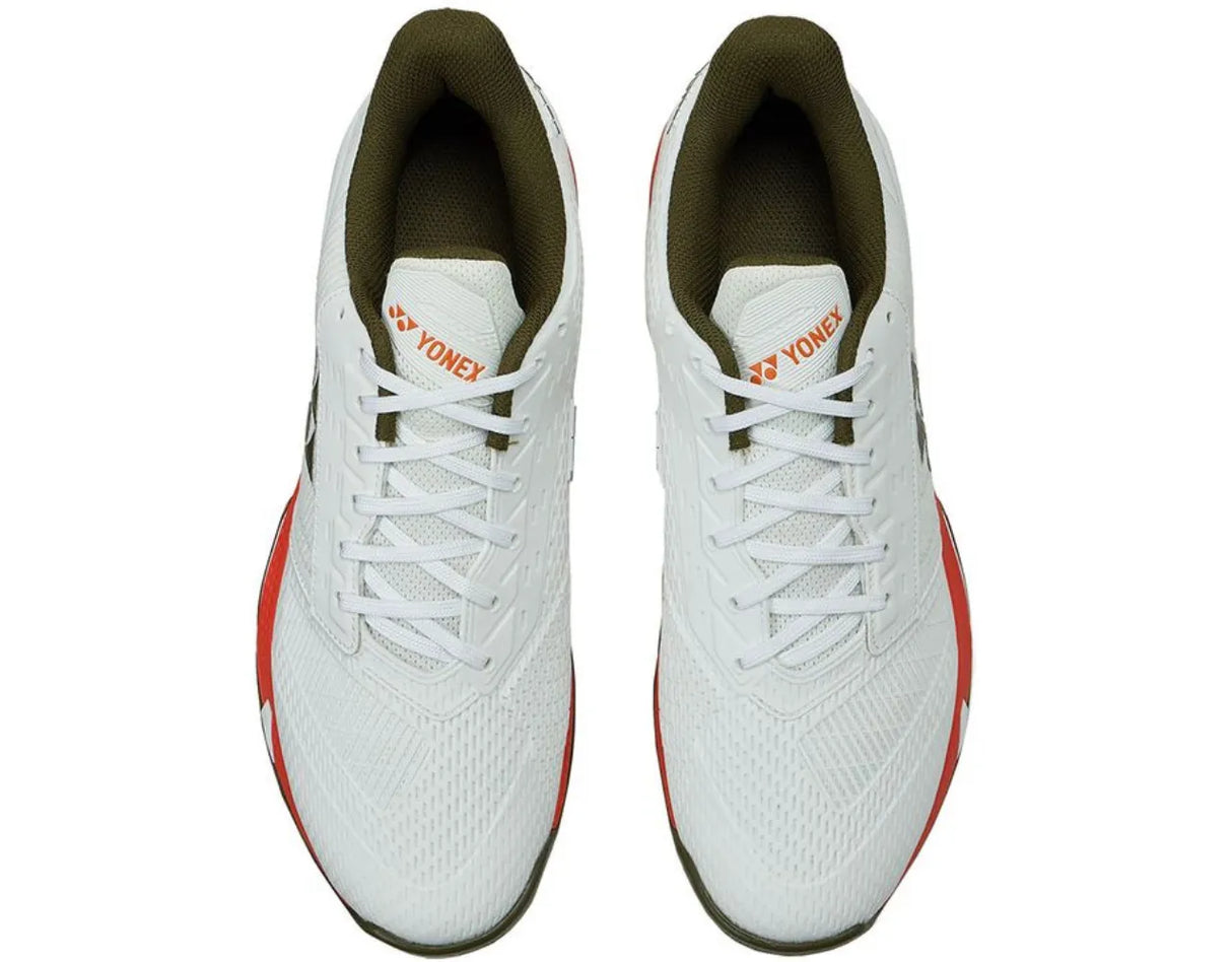 zapatillas yonex ad-accel para pádel con suela clay y detalles verde olivo