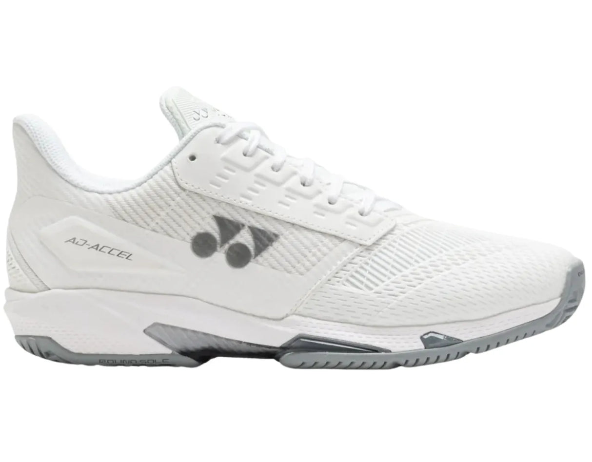 tenis yonex power cushion ad-accel mujer blancos con suela gris endurance