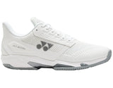 tenis yonex power cushion ad-accel mujer blancos con suela gris endurance