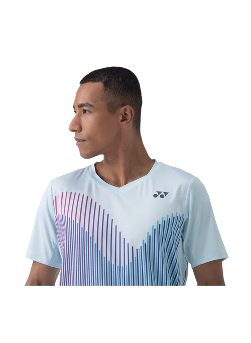 camiseta yonex deportiva hombre crystal blue con protección uv