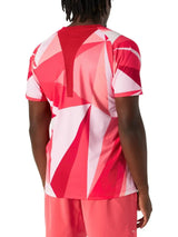 camiseta yonex estampada abstracta en tonos rojos para deportes de pádel