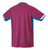 camiseta deportiva yonex color vino con costados azul para hombre