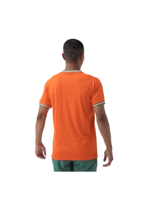 camiseta unisex yonex naranja suave para deportes como pádel o tenis