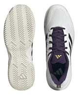 zapatillas adidas courtjam control blancas con suela negra para cancha dura