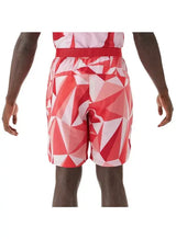 Short Yonex Rojo con Estampado Geométrico para Pádel