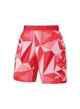 Short Yonex Rojo con Estampado Geométrico para Pádel