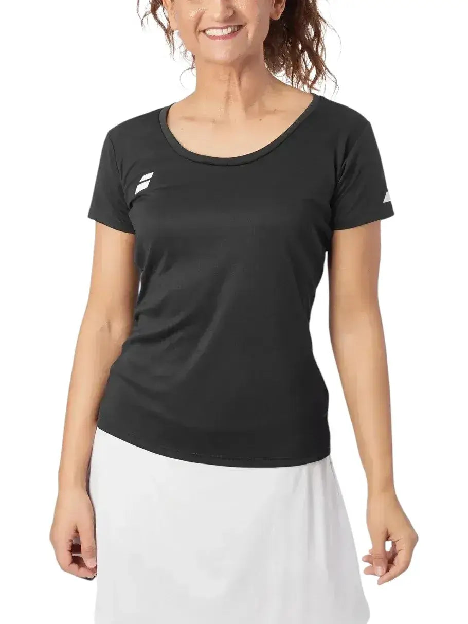 Blusa Babolat Play Negra para Pádel Mujer