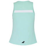 Playera sin Mangas Babolat Fiber Dry Menta/Blanco/Negro para Pádel Mujer